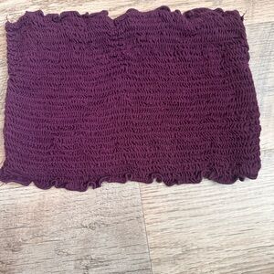 Cropped Ruffled Tube Top, Medium